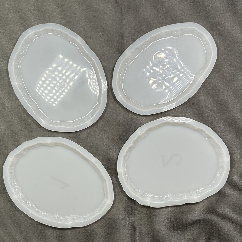 molde de porta vaso de geodas con borde irregular