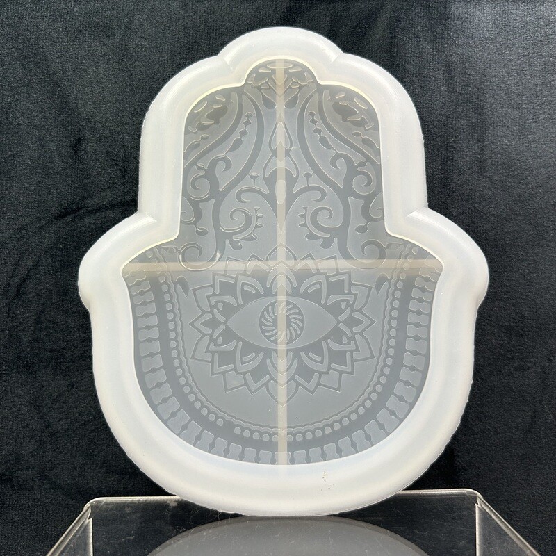 Molde de silicona platito de mano de Fátima. 16cm de largo.
