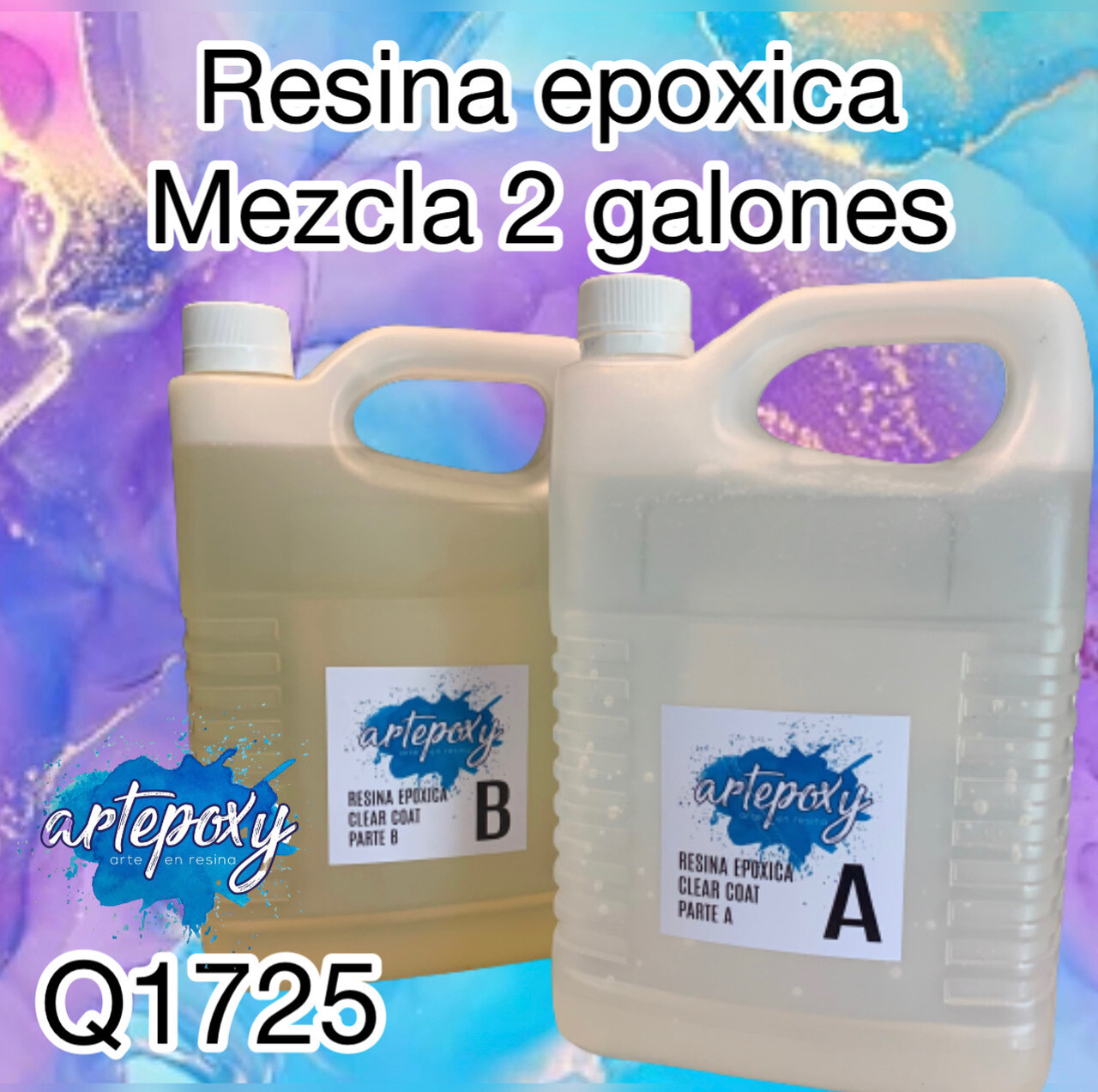 Resina Epoxica 1:1 presentacion 2 galones (1 galn de A y 1 galon de B)