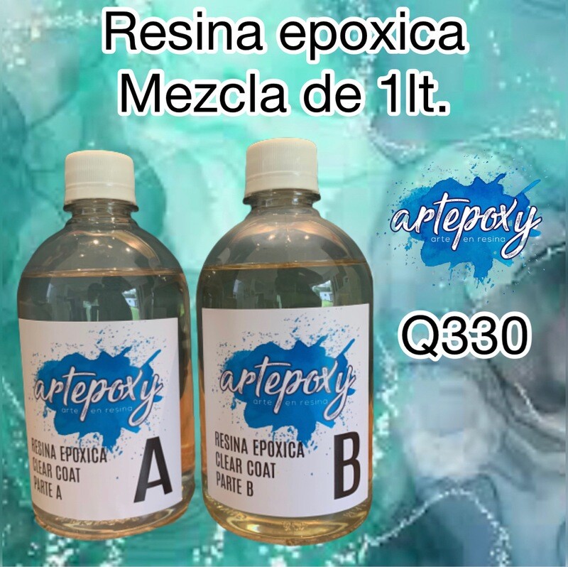 Resina poxica 1:1 presentacion de 1 litro: 500ml. de A y 500 ml. de B)