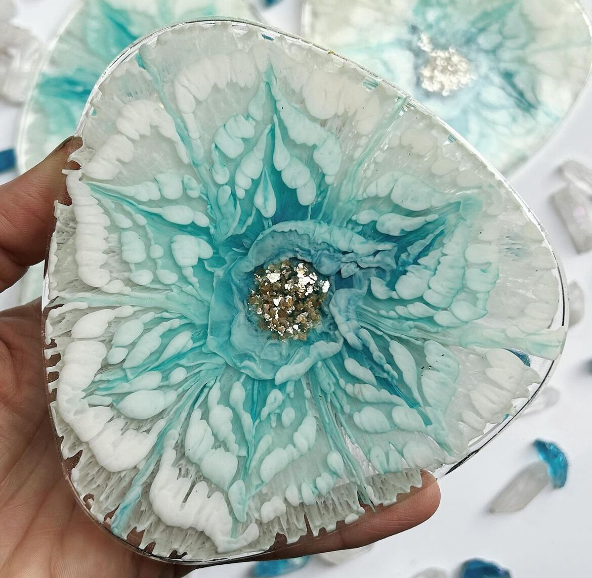 Juegos de portavasos de resina personalizados, por colores y estilos.