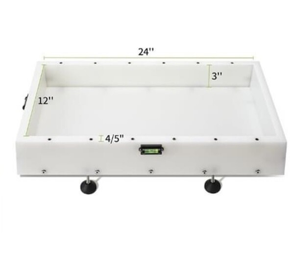 Molde PVC para mesa de resina con sostenedores