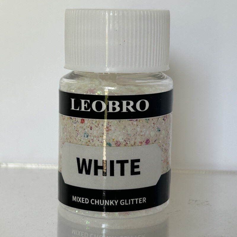 Brillantina Chunky White