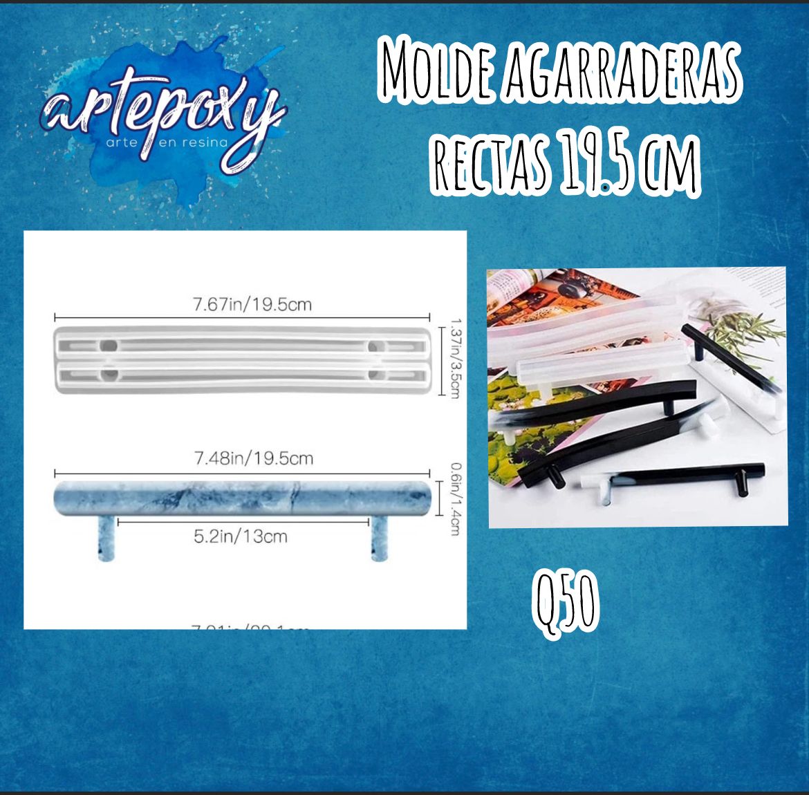 Molde de agarraderas para azafate 4 tamaños distintos