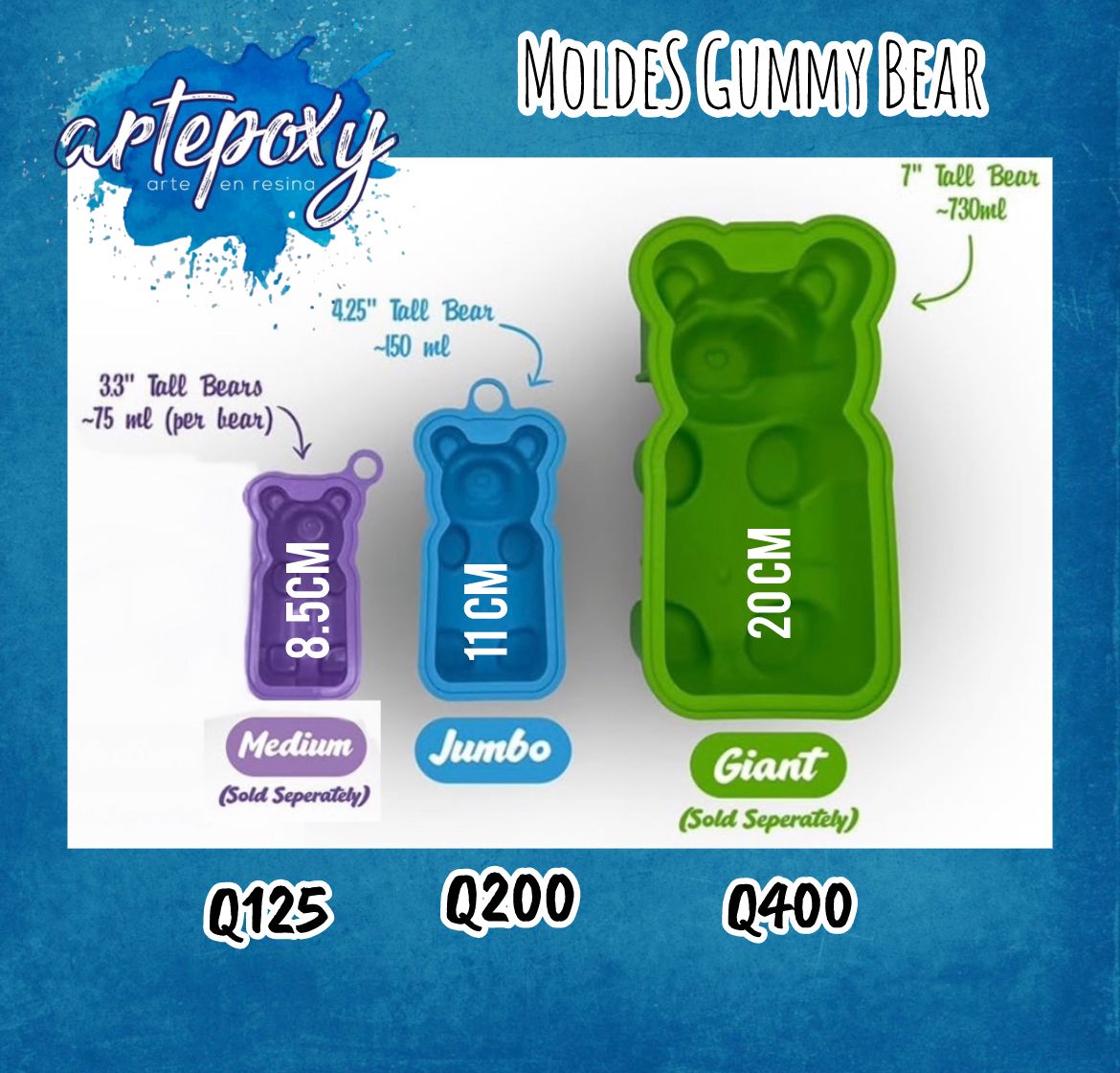 Molde gummy bear 8 cm