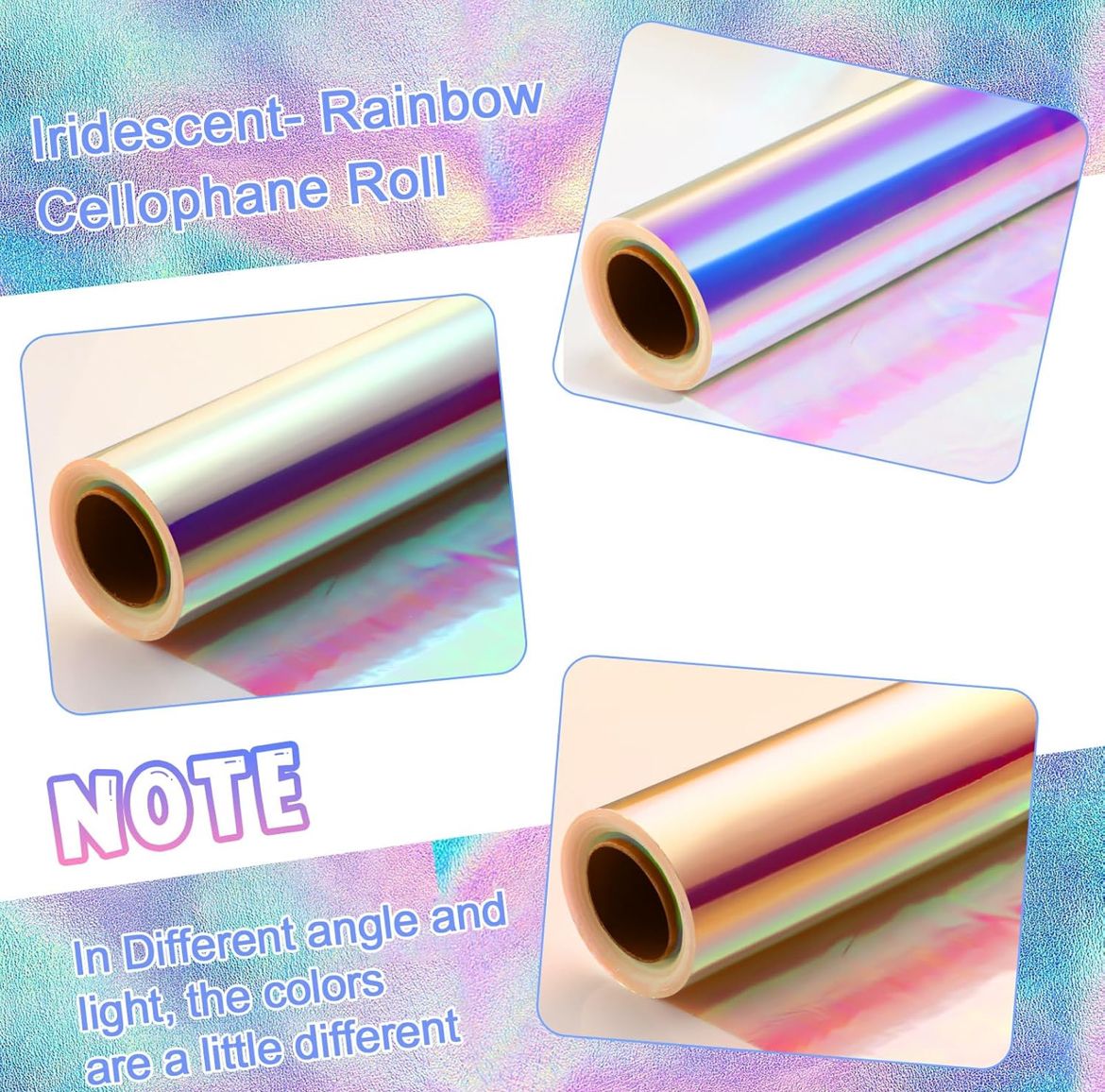 Rollo de papel iridicente