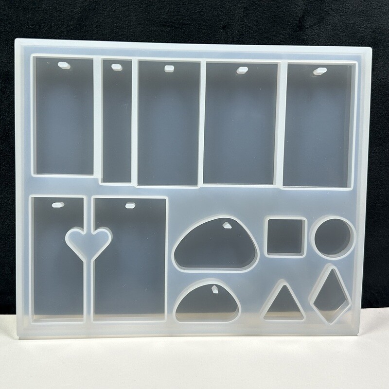 Molde de silicon dijes y llaveros rectángulos