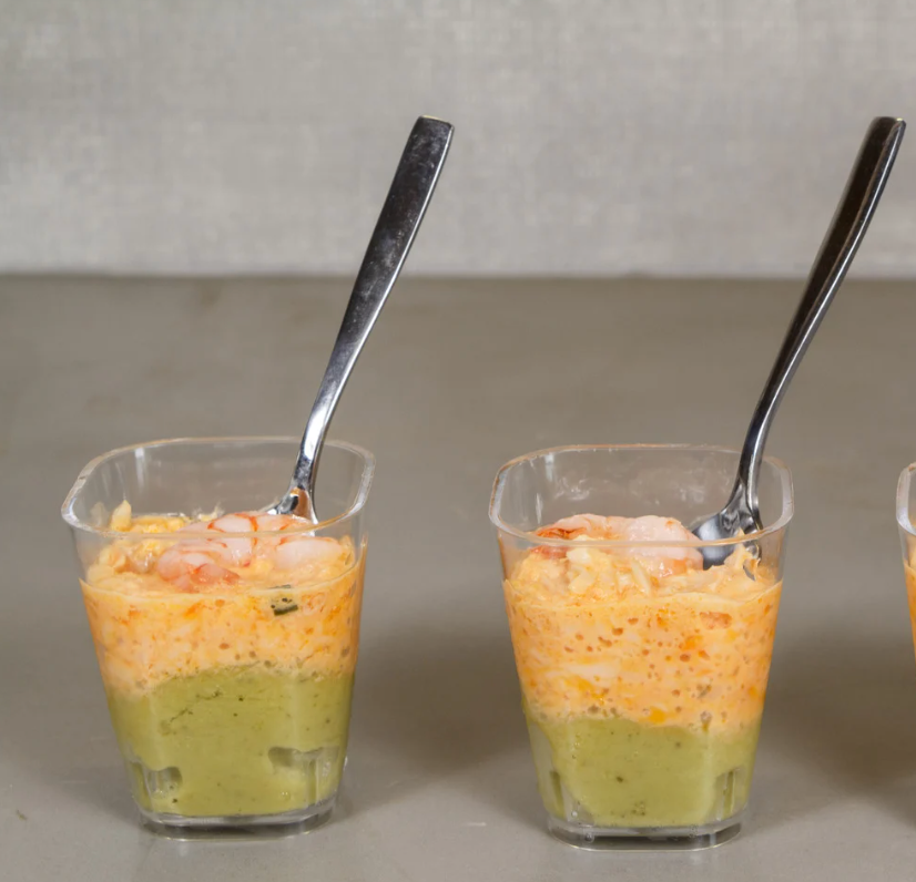 Mini krabcocktail met cocktailsaus