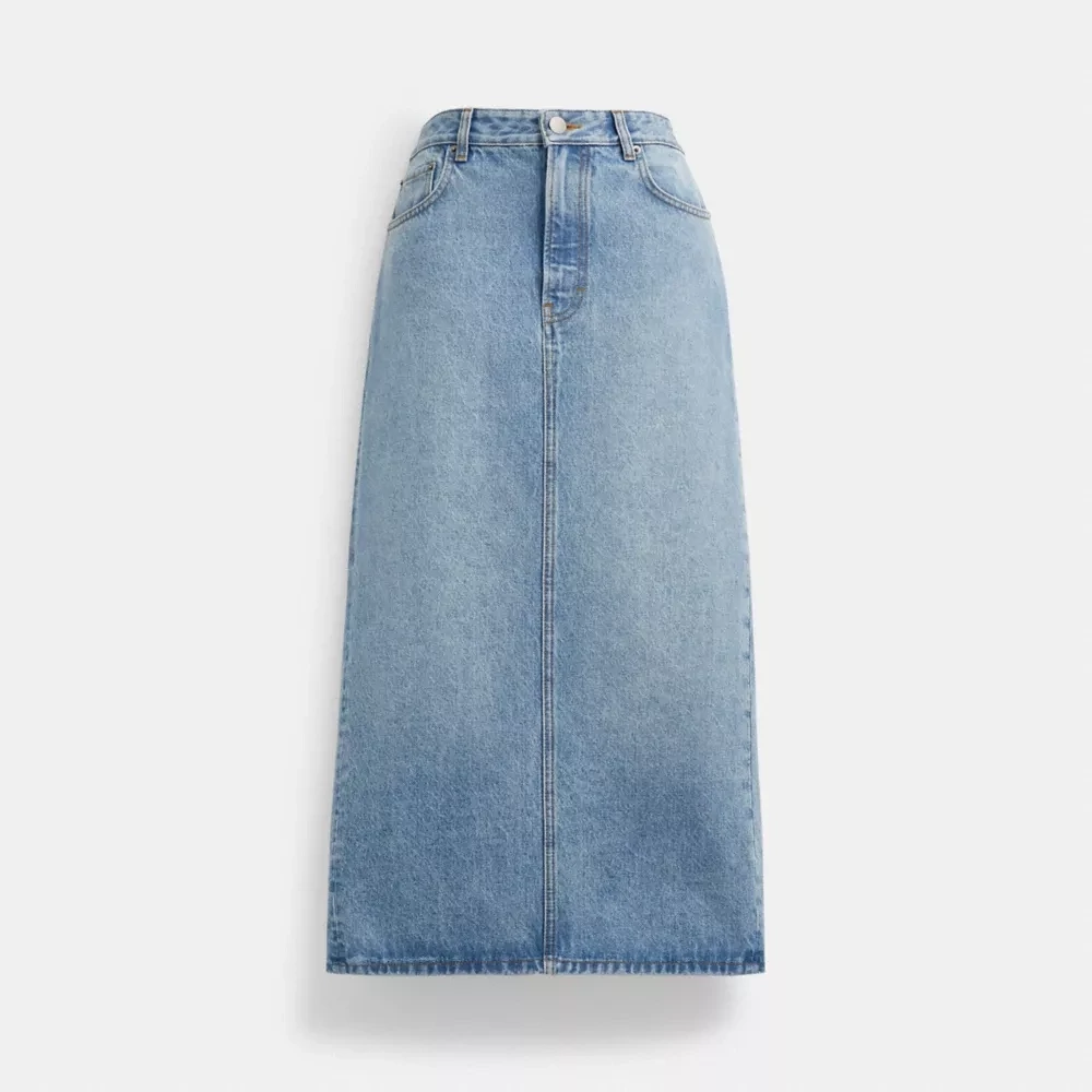 SAMPLE. Blue Denim Long Skirt