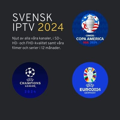 IPTV-prenumeration 12 MÅNADER