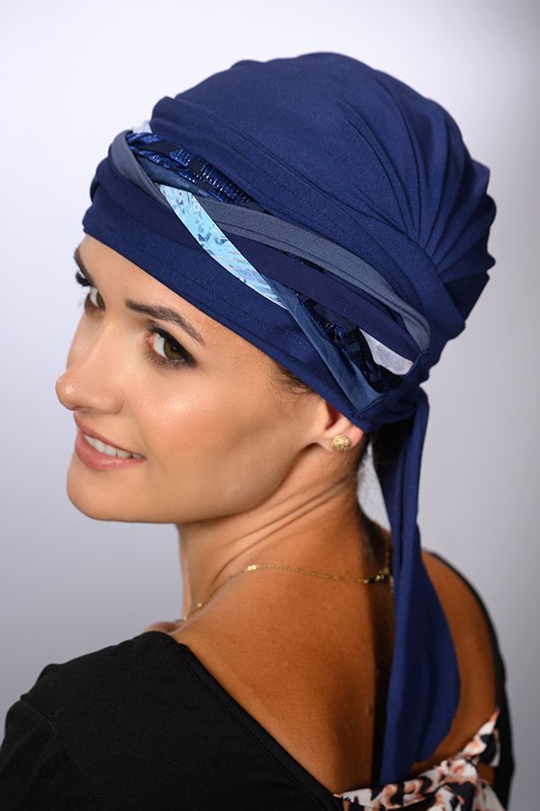 TURBAN TRESSE - bleu marine