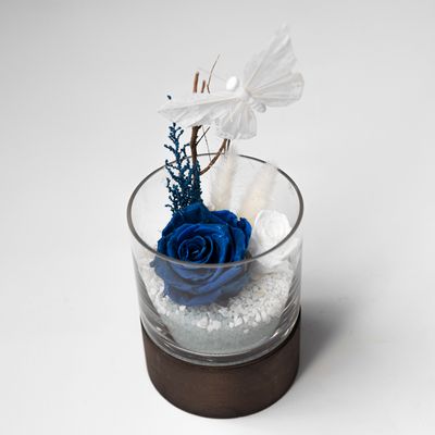 Rose éternelle bleu