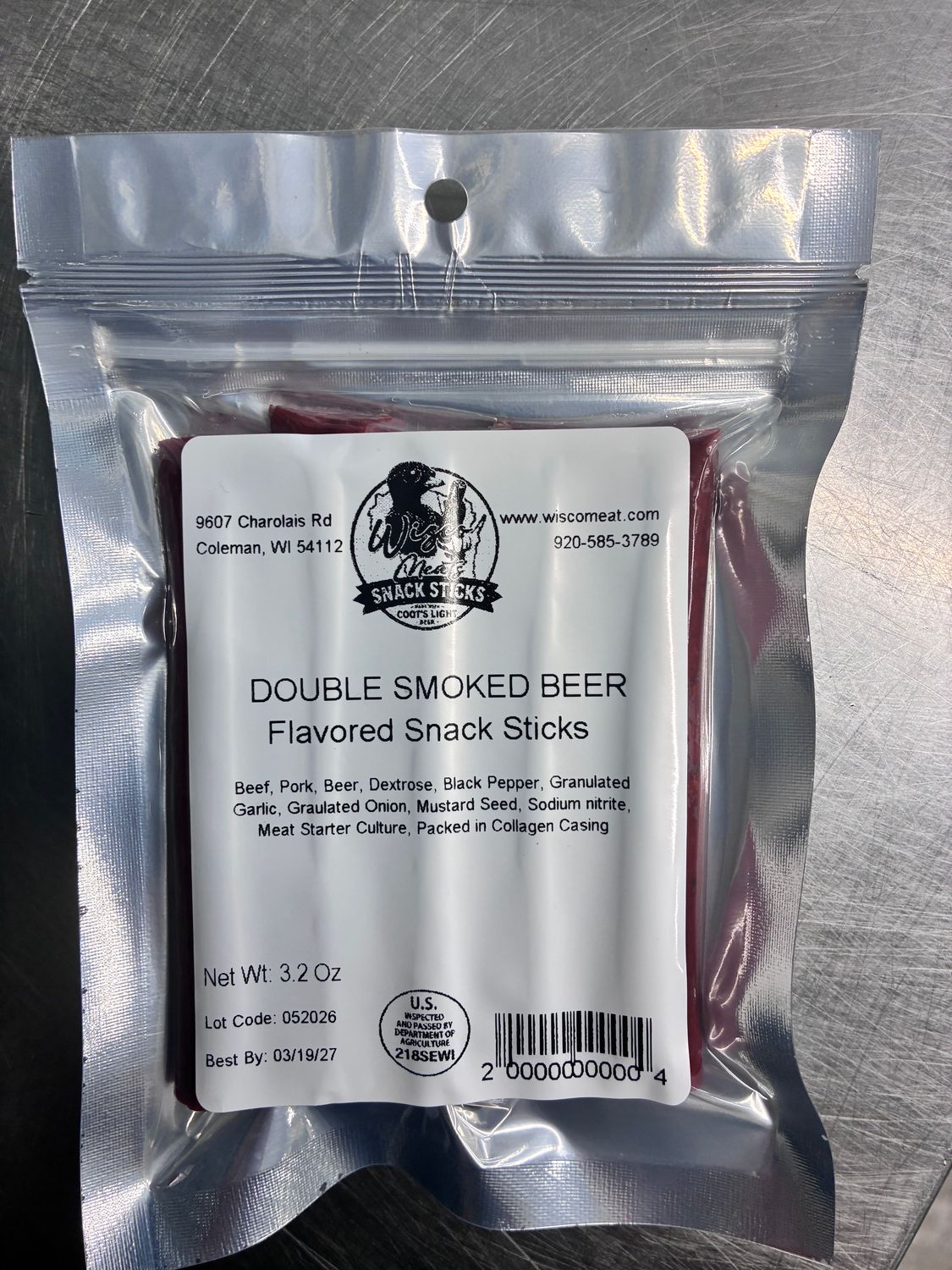 Double Smoked Beer Flavored Snack Sticks