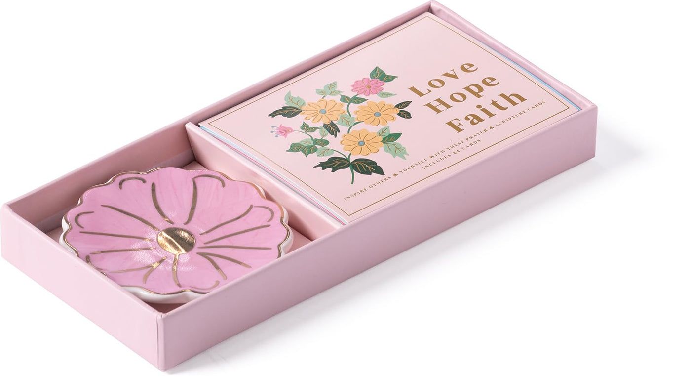 Love, hope, faith trinket tray