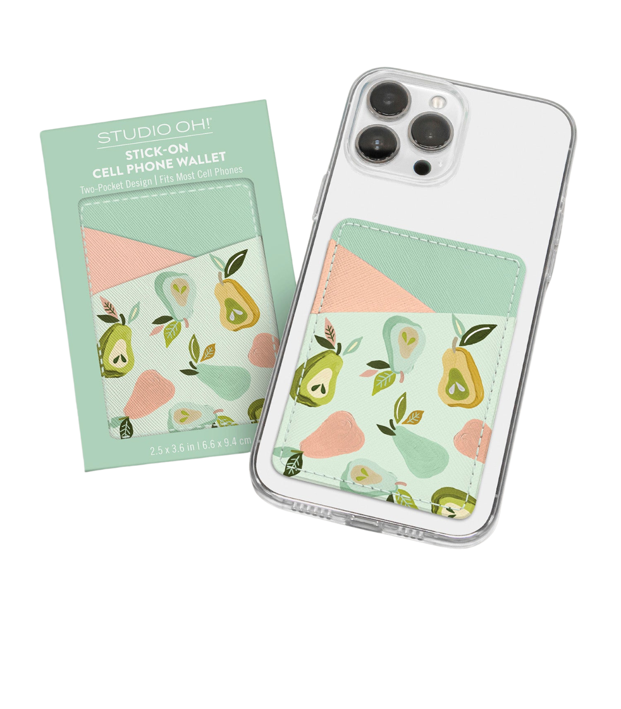 Au Pears Stick-On Cell Phone Wallet