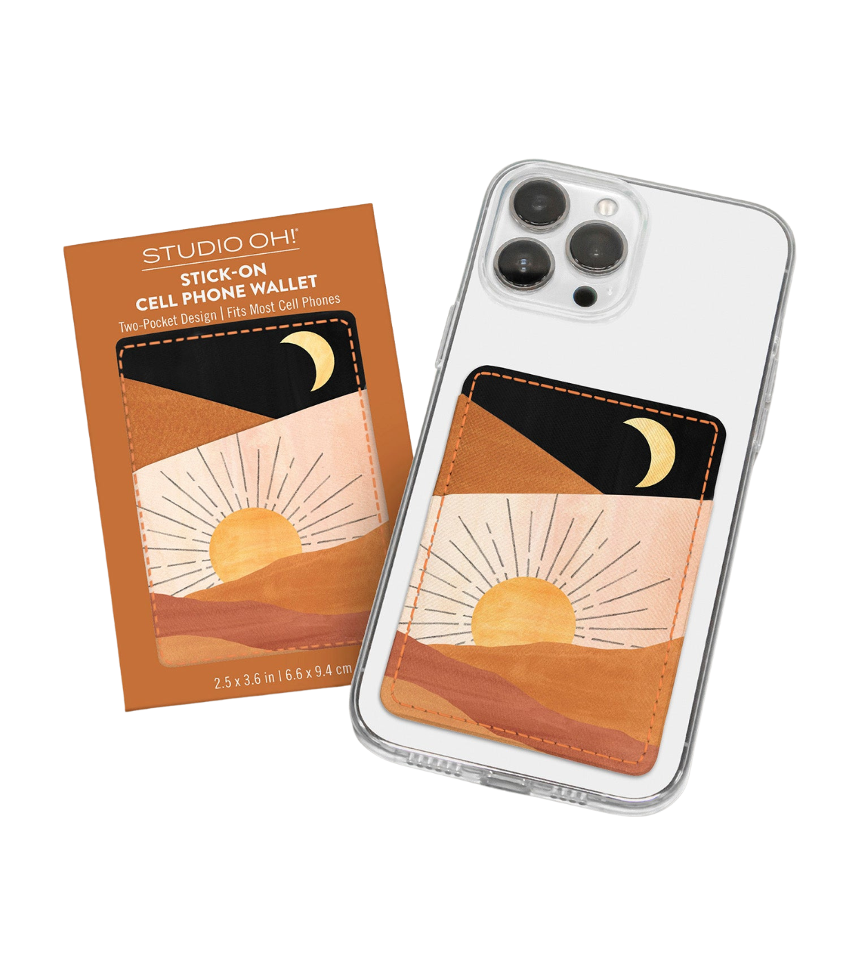 Sunrise Moon Stick-On Cell Phone Wallet