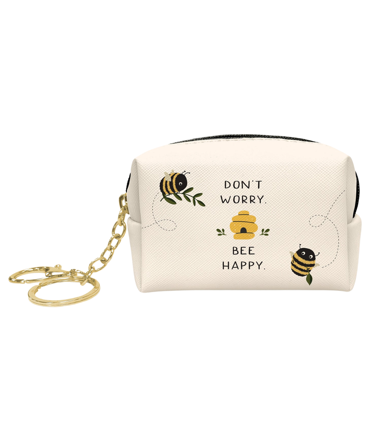 Don&#39;t Worry Bee Happy Key Chain Pouch