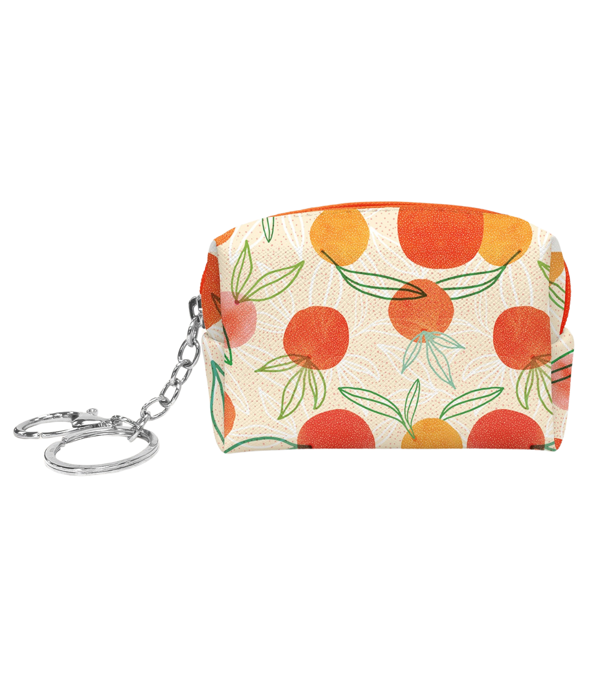 Orange Whimsy Key Chain Pouch