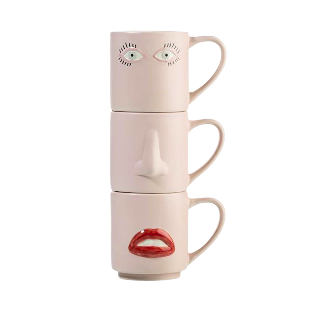 Surreal mug sets bitten
