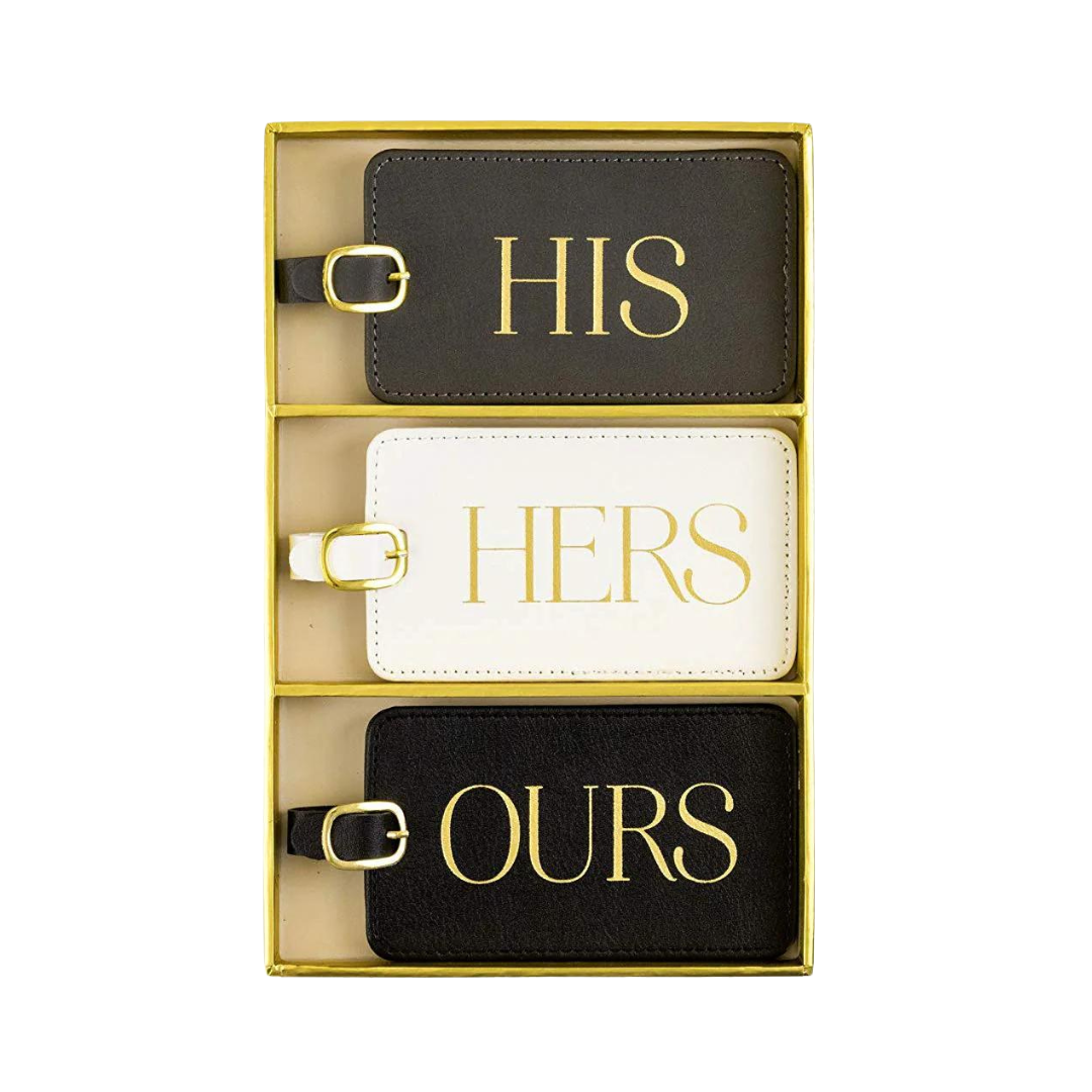 His hers ours luggage tag set