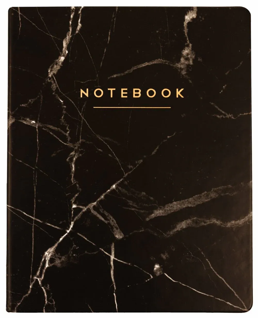 Black marble notebook
