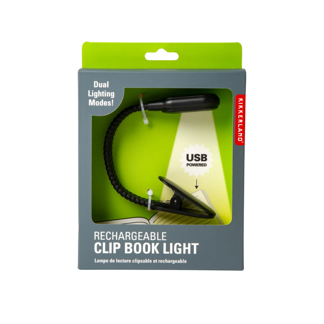 Rechargeable clip book light
