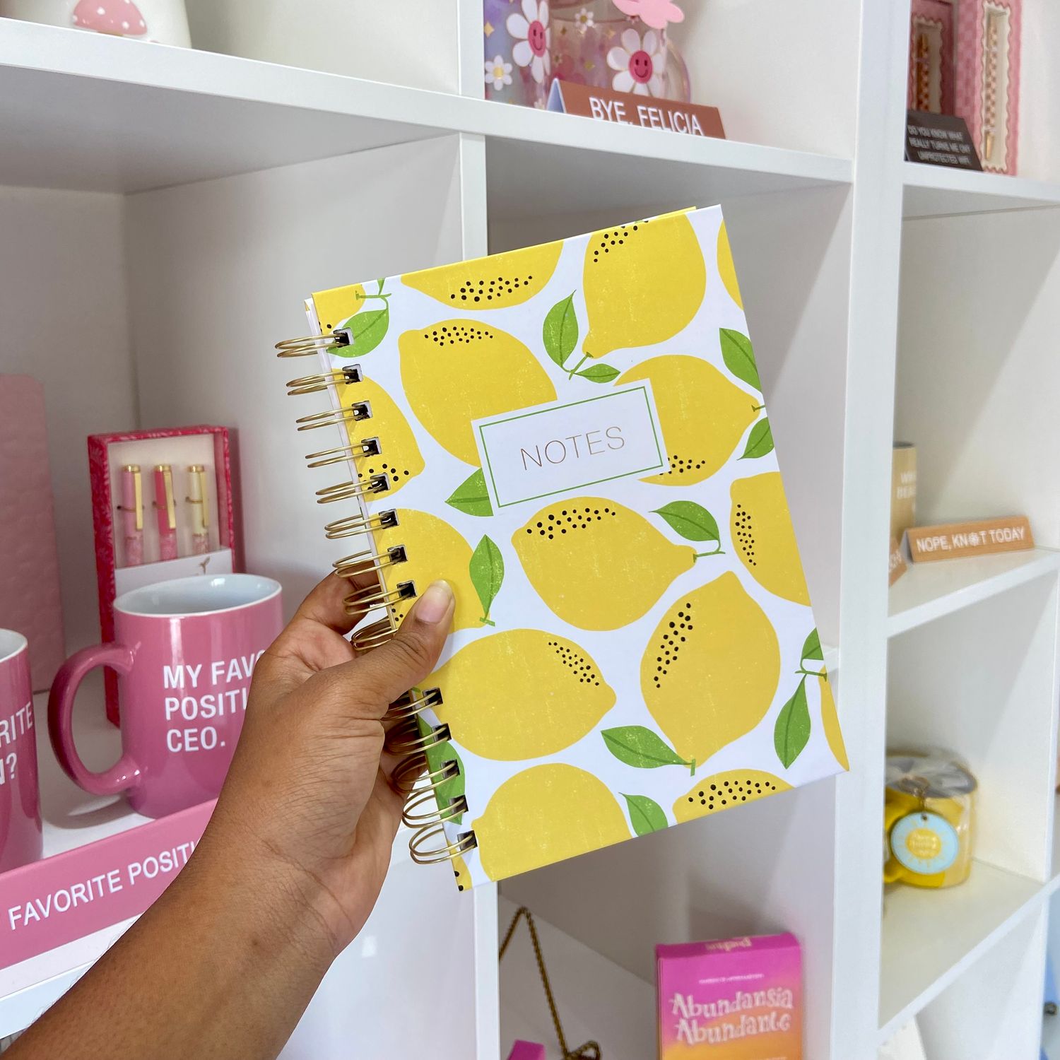 Lemon Yellow 6 x 8 Spiral Hard Cover Journal