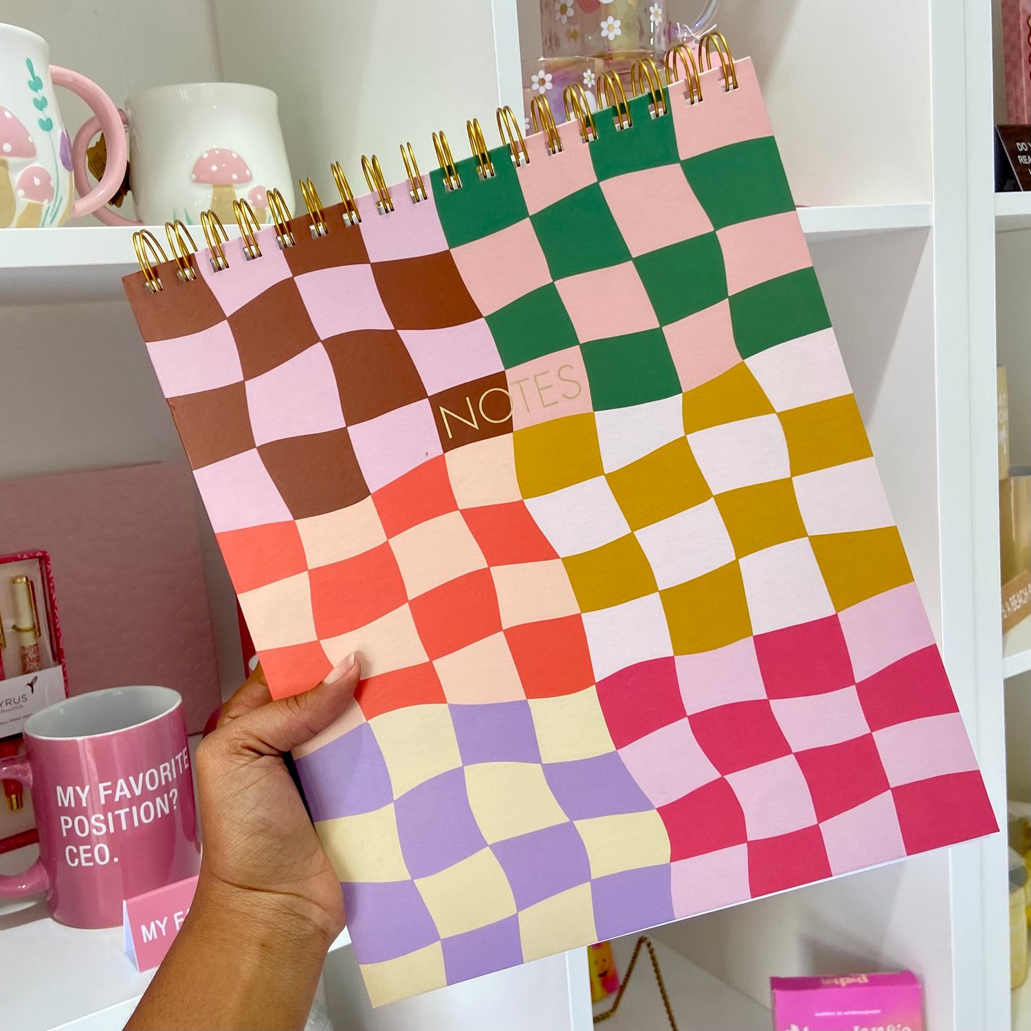 Large retro square notepad