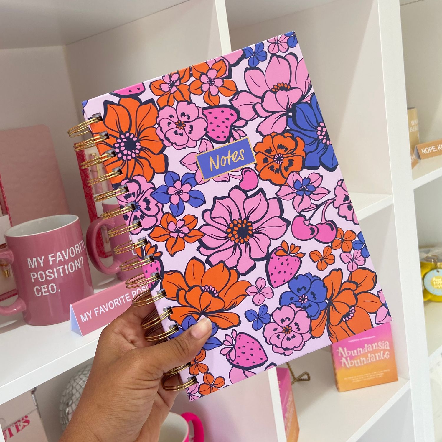 Fuchsia Floral notebook