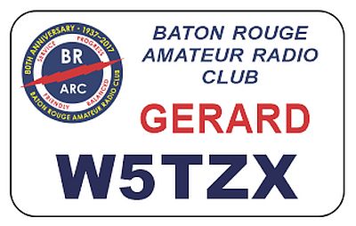 Baton Rouge Amateur Radio Club - LA - Name Badge