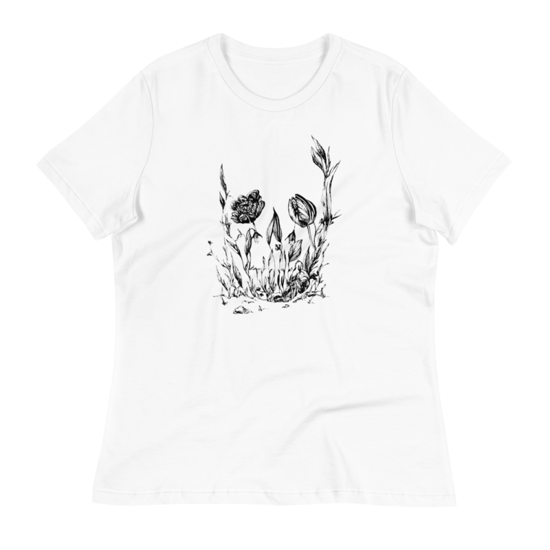 Flower Skull Women&#39;s Relaxed T-Shirt