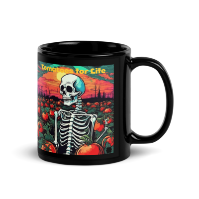 Tomatoes for Life Black Glossy Mug