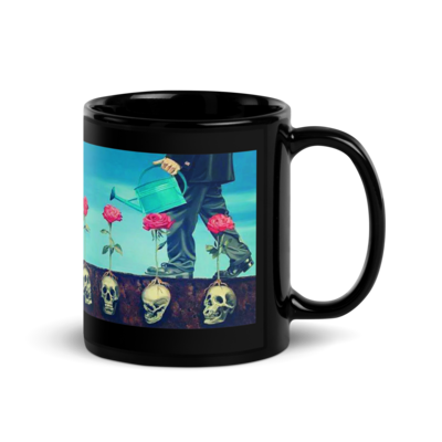 Water is Life Black Glossy Mug