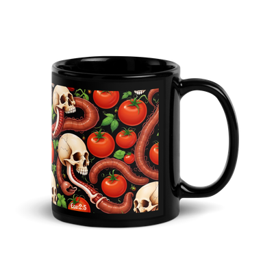 Tomato Compost Black Glossy Mug