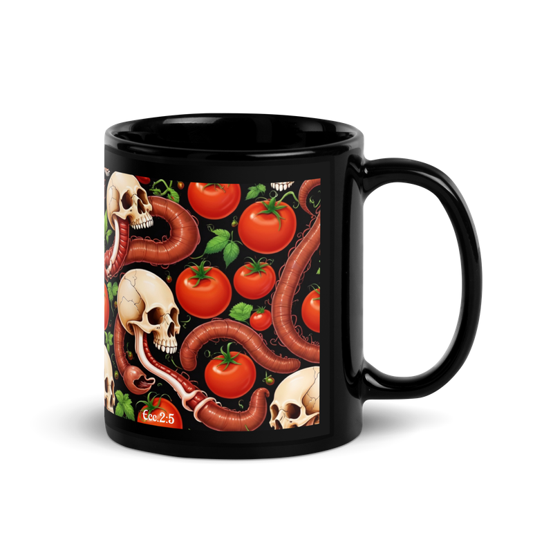 Tomato Compost Black Glossy Mug