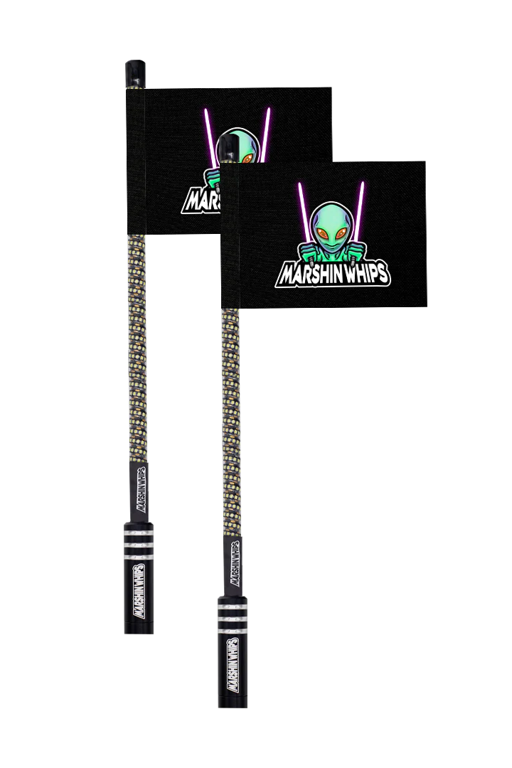 MARSHIN WHIPS V2 PURPLE 4 FOOT LED SET OF 2