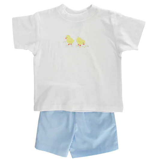 Little Yellow Chickadees | Boys Short Set