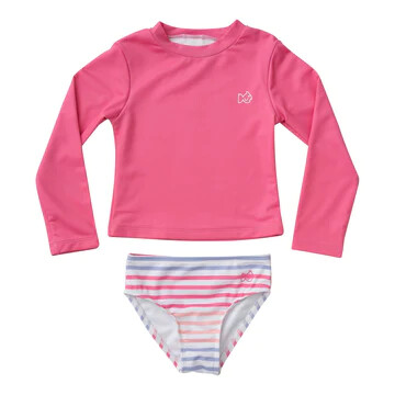 Reef Rashguard Set | Pink Carnation
