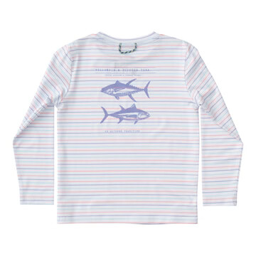 Pro Performance Fishing Tee | Sweet Lavender Multi Stripe