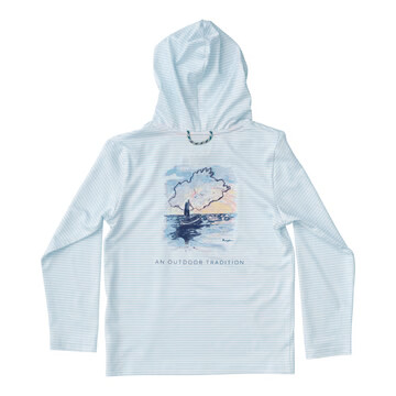 Pro Performance Hoodie Fishing Tee | Aquaesque Stripe
