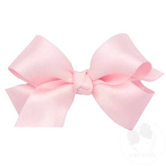 Mini French Satin Girls Hair Bow