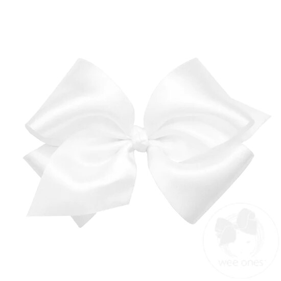 King French Satin Girls Hair Bow