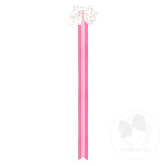 Rose Printed King Hair Bow Holder