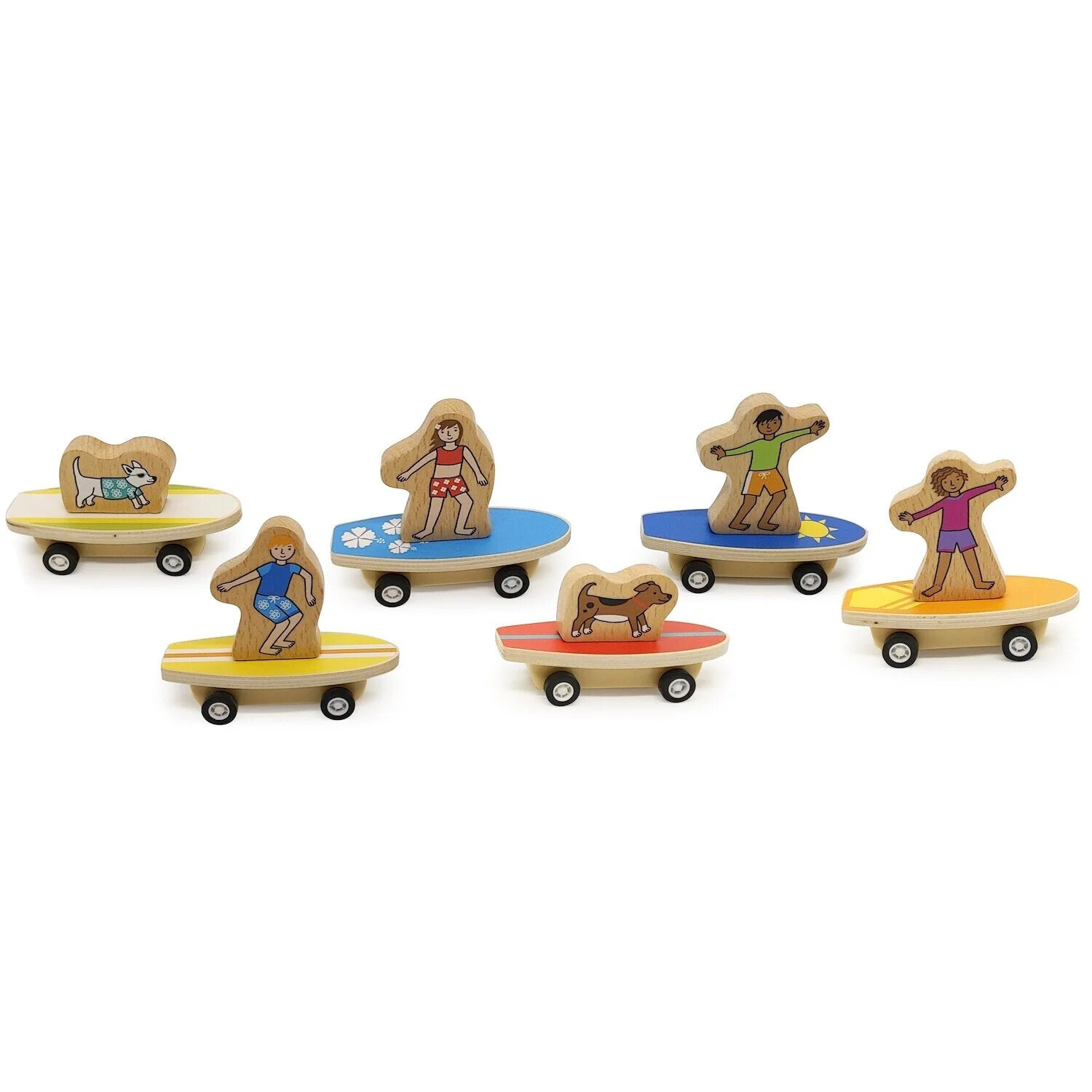 Surfer Kids and Dogs