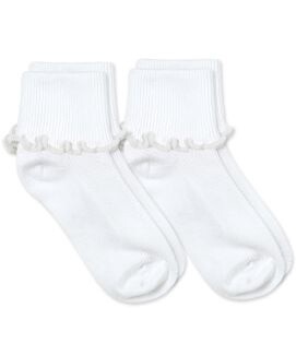 Ripple Edge Smooth Toe Turn Cuff Socks 2 Pair Pack