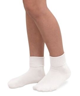 School Uniform Smooth Toe Turn Cuff Socks 1 Pair