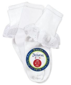 Eyelet/Turn Cuff/Lace Turn Cuff Socks 3 Pair Pack
