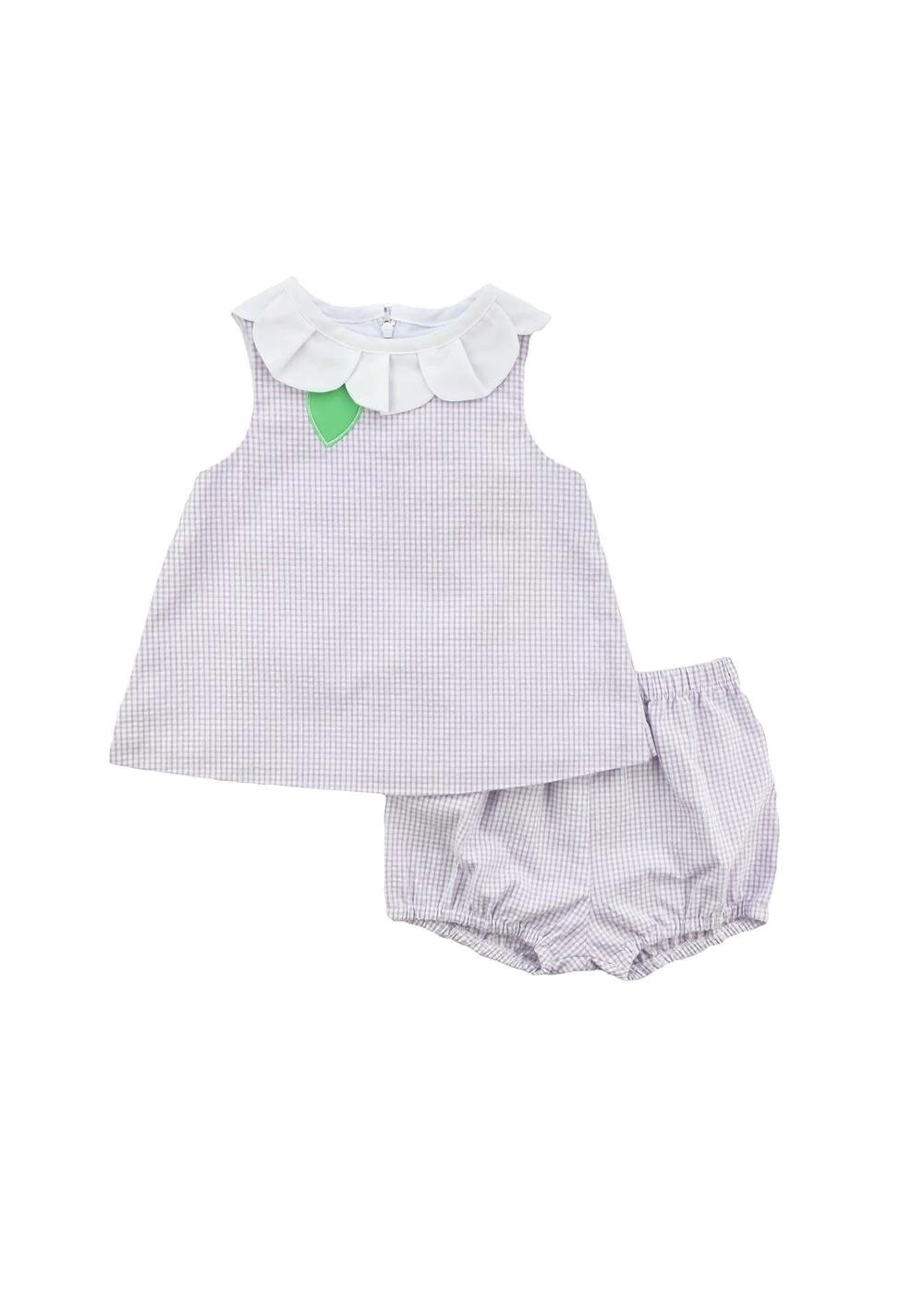 Lovely Lavender Seersucker Check Dress &amp; Bloomer