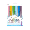 Silver Linings Outline Markers | Set of 6