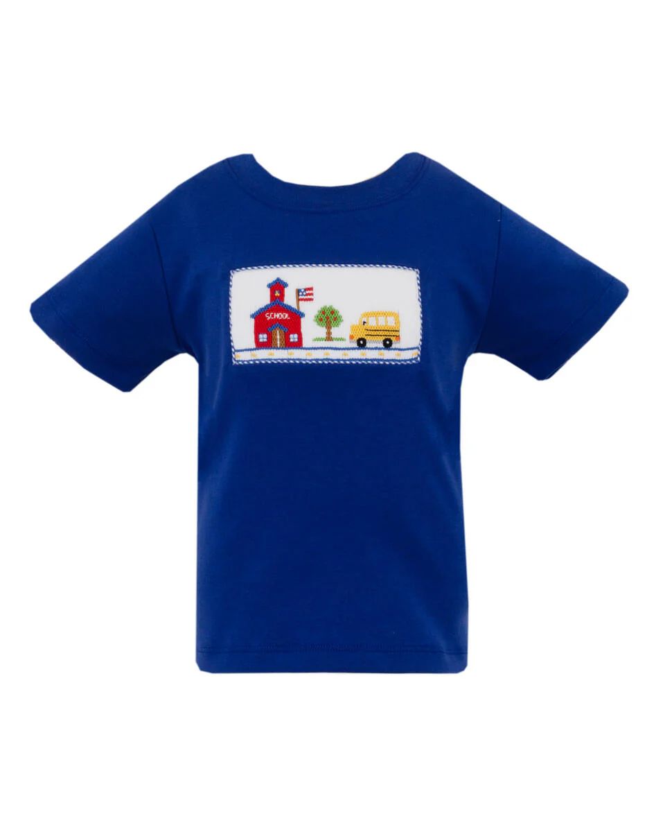 Back To School Knit T-Shirt | Royal Blue Stripe